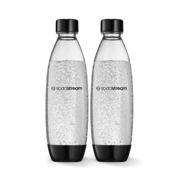Sodastream Slim Μαύρο Πλαστικό Μπουκάλι 1lt (2 τεμάχια)