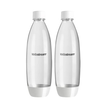 Sodastream Slim Λευκό Πλαστικό Μπουκάλι 1lt (2 τεμάχια)