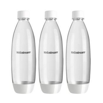 Sodastream Slim Λευκό Πλαστικό Μπουκάλι 1lt (3 τεμάχια)